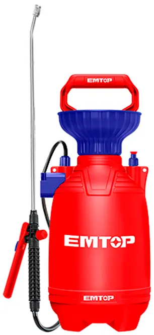 Emtop plastic water sprayer, 5 litres, 2.5 bar, ESPP30502