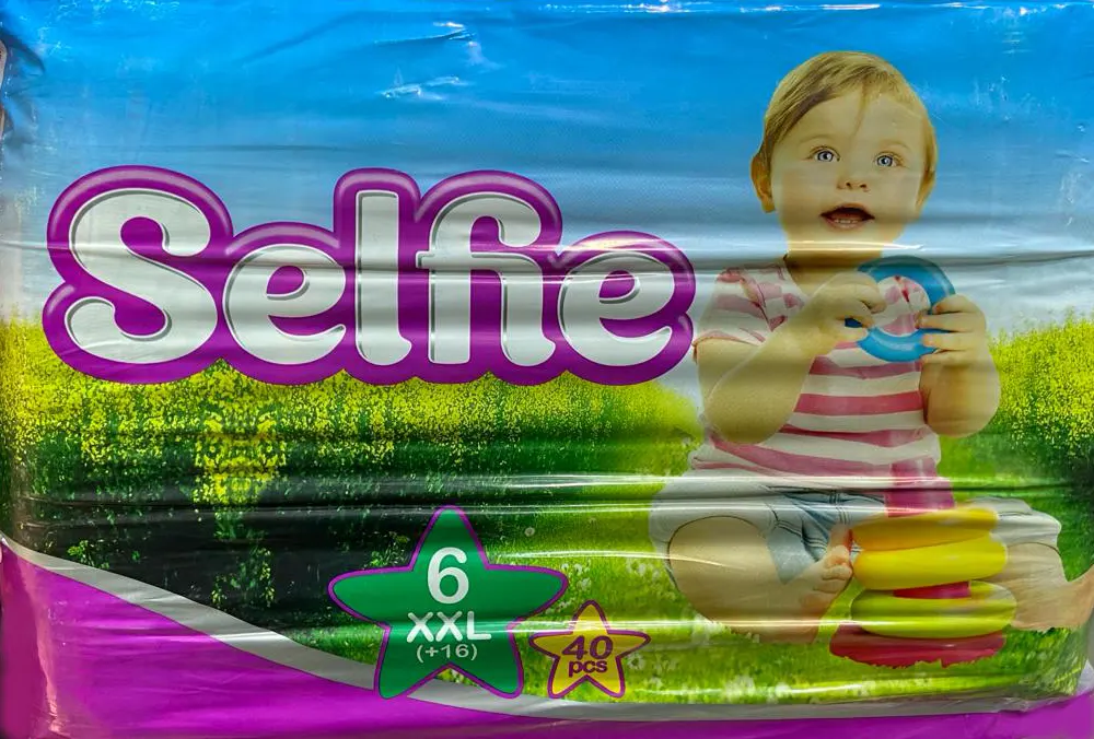 حفاضات سيلفي للاطفال مقاس 6 ، +16 كجم ، 40 حفاضة