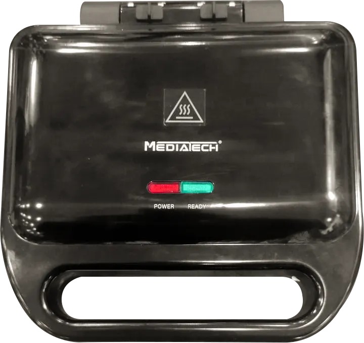 صانع السندوتشات والوافل ميديا تك، 3 شرائح، 750 وات، أسود ،MT-SM207