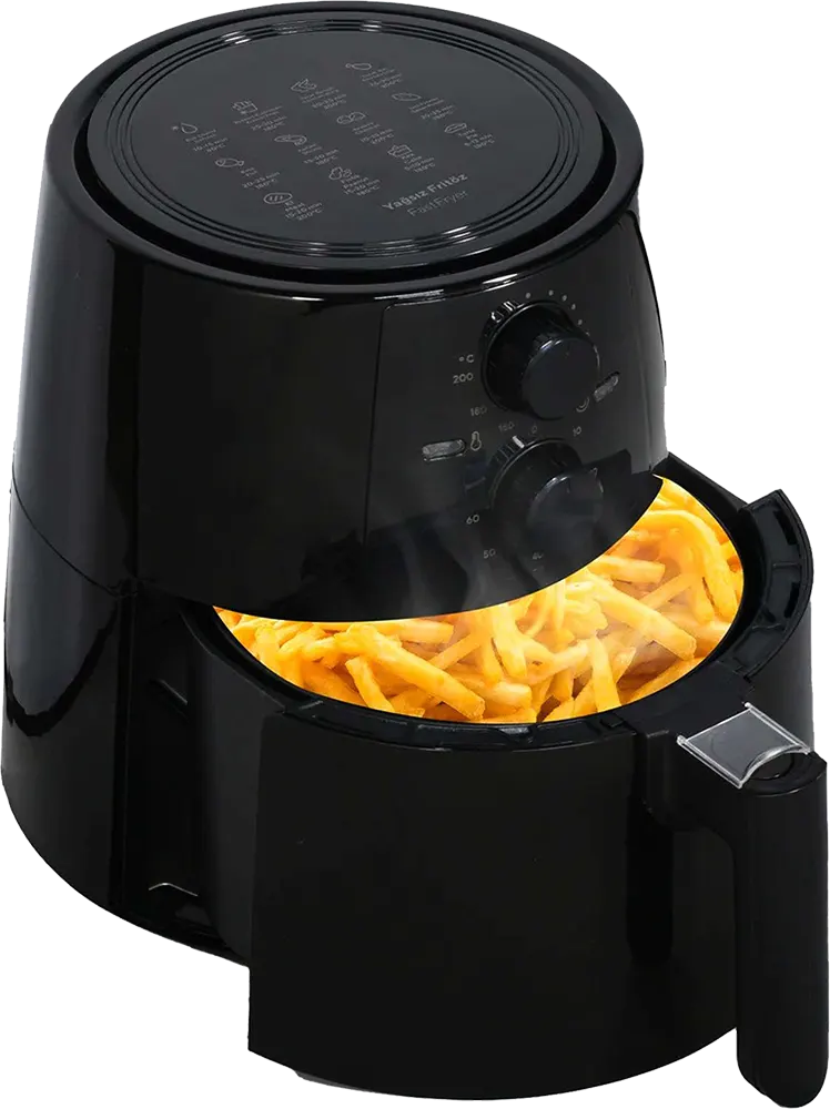 قلاية هوائية لوكسيل، 1500 وات، 5.5 لتر، أسود، AF-04