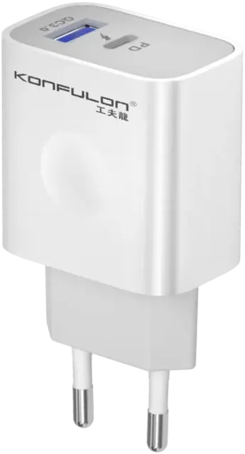 شاحن كونفولون سريع 20 واط ، تايب سي ، أبيض ، C69Q
