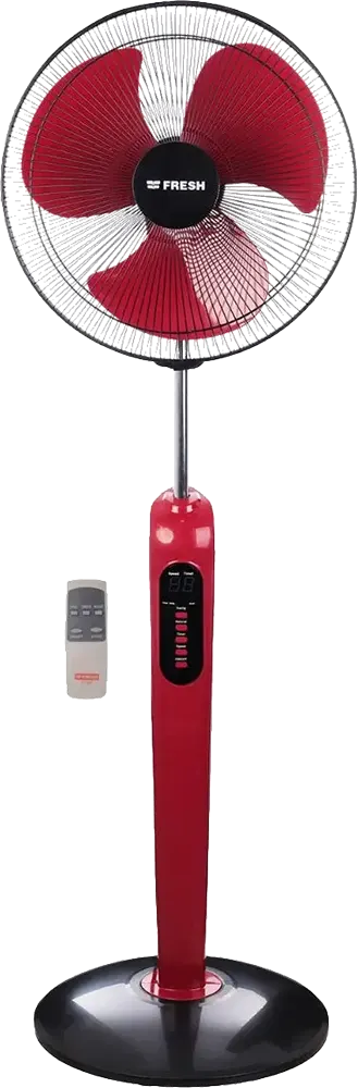 مروحة ستاند فريش توب، 16 بوصة، ريموت كنترول، أحمر