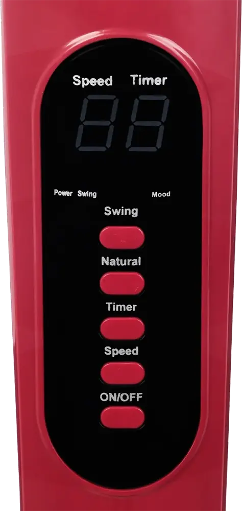 مروحة ستاند فريش توب، 16 بوصة، ريموت كنترول، أحمر