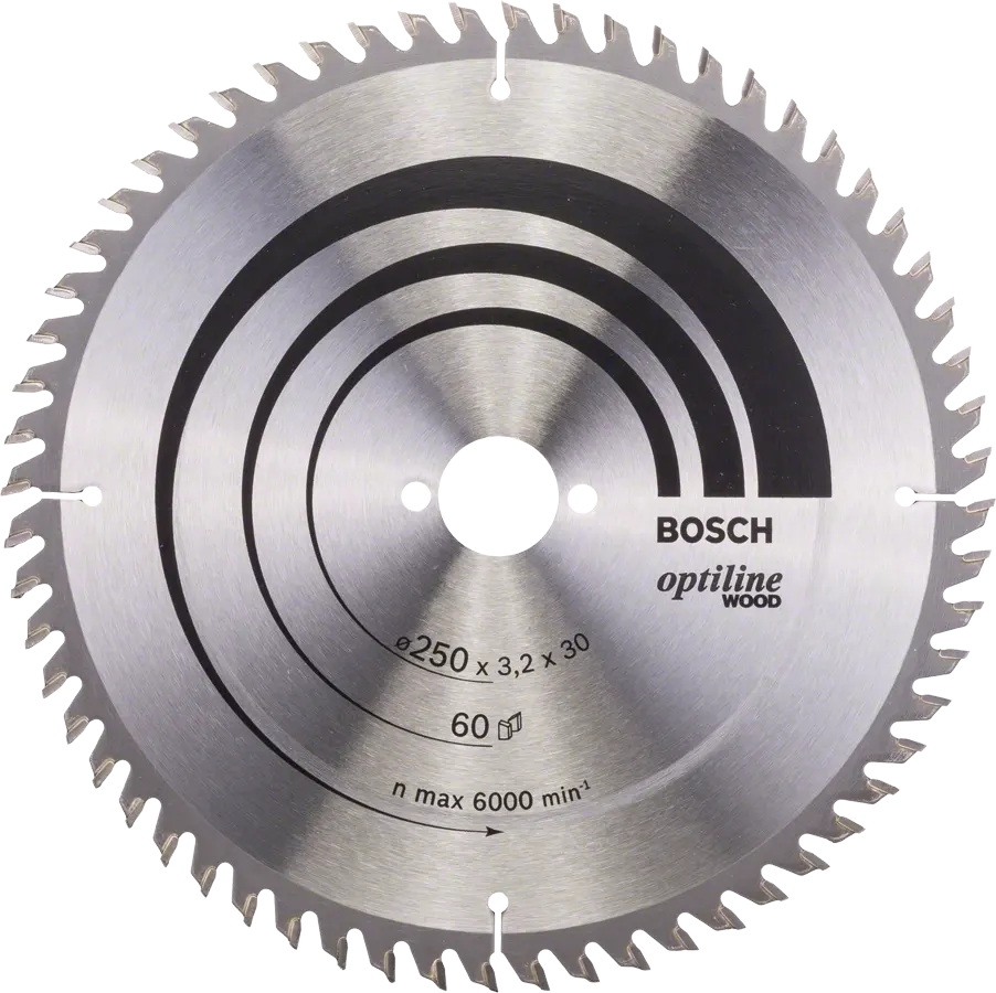 قرص منشار دائري بووش خشب 10 بوصة، 100 سن، فضي، 640 910