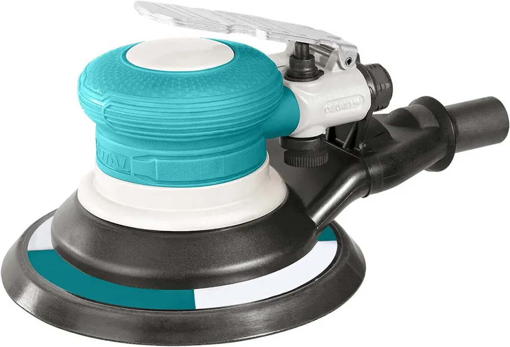 Total Tools Round Air Sander, 6 Inch, 6.2 Bar, Blue, TAT91512