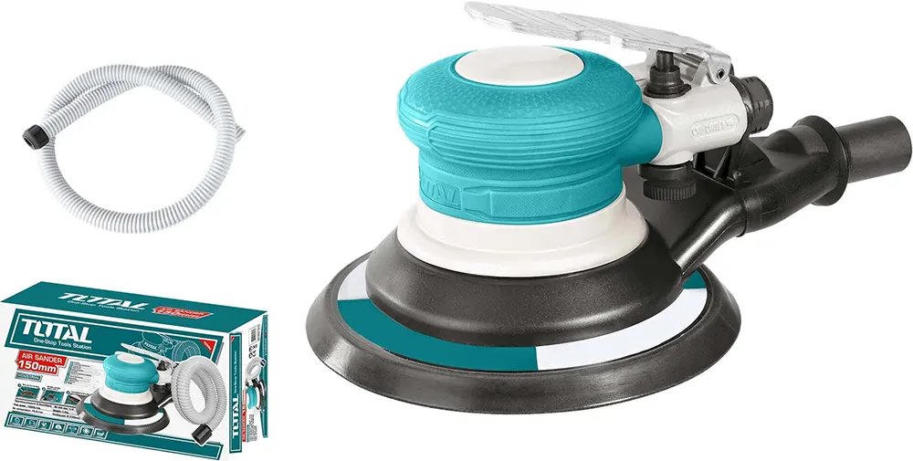 Total Tools Round Air Sander, 6 Inch, 6.2 Bar, Blue, TAT91512