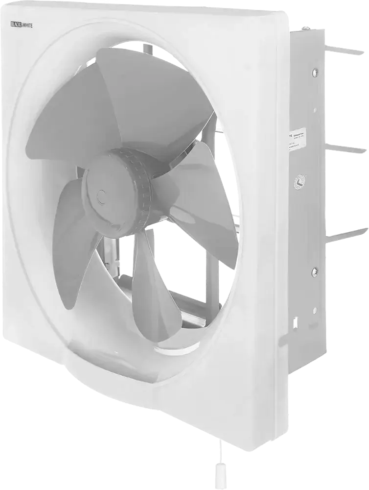 شفاط حائط مطبخ بلاك اند وايت، اطار 30*30 سم، قطر المروحة الداخلي 25 سم،اتجاهين، أبيض، EF-25N