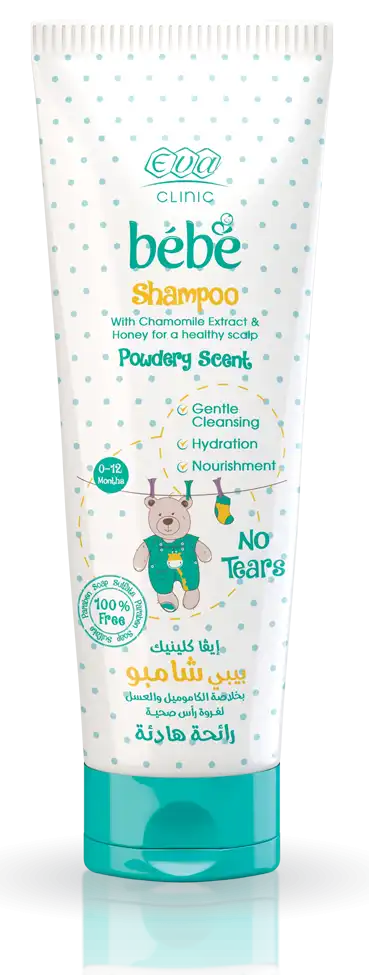 شامبو ايفا للاطفال 0-12 شهر، بيبي شامبو بالكاموميل والعسل لفروة صحية ورائحة هادئة، 200 مل.