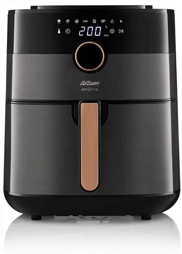 قلاية هوائية ارزوم، 1750 وات، 6 لتر، شاشة ديجيتال، نحاسي، AR2074-B