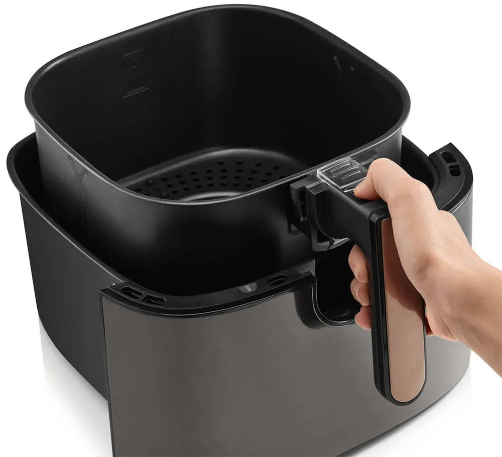 قلاية هوائية ارزوم، 1750 وات، 6 لتر، شاشة ديجيتال، نحاسي، AR2074-B