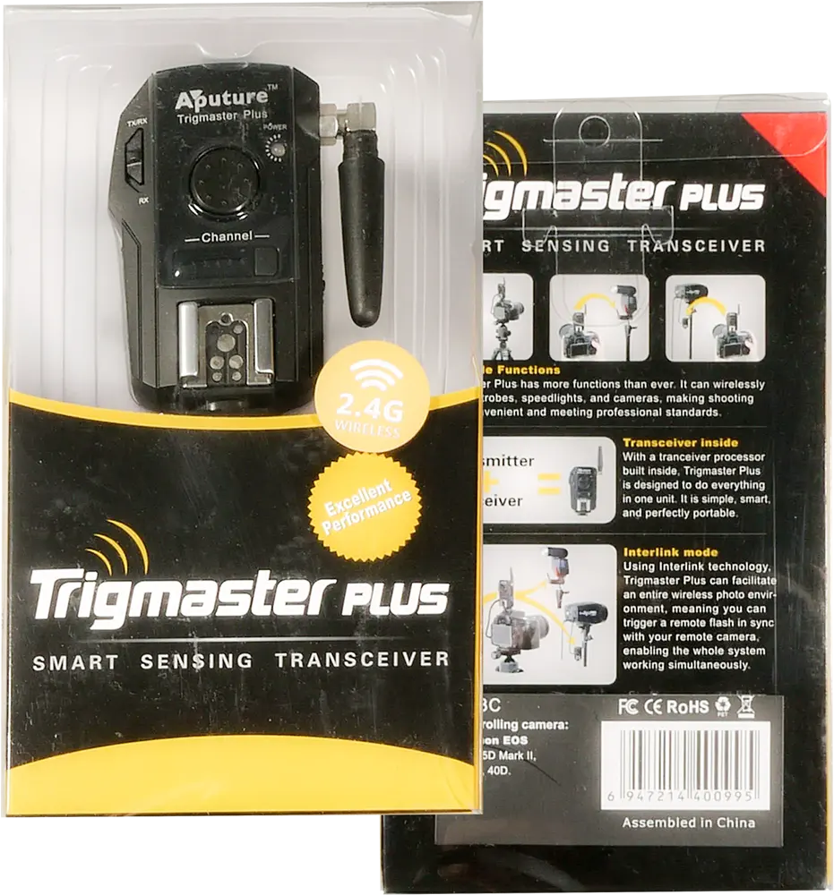 مشغل فلاش كاميرا لاسلكي أبوتشر، 2.4 جيجاهرتز، أسود