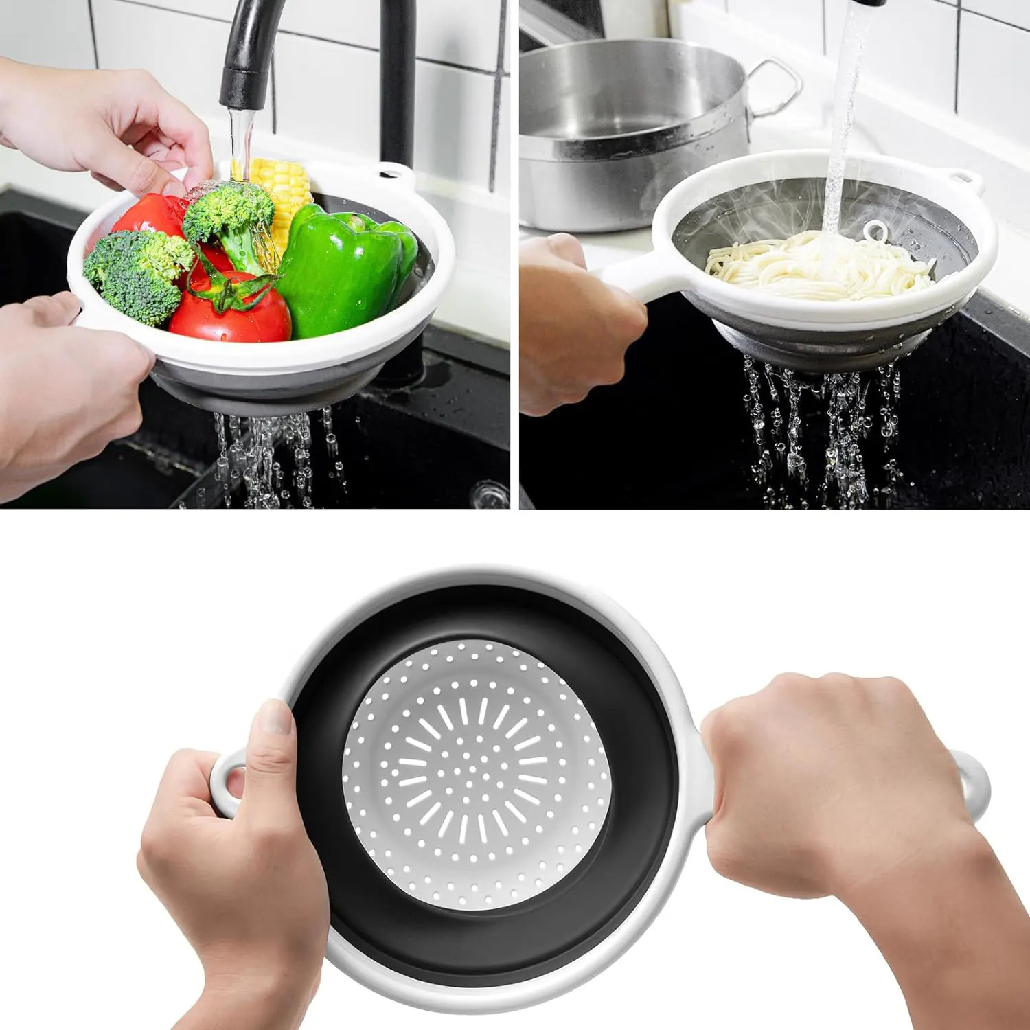 مصفاه حوض سيليكون بيد،أبيض*بينك