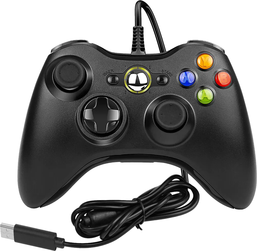 ذراع تحكم سلكي لأجهزة إكس بوكس 360، أسود