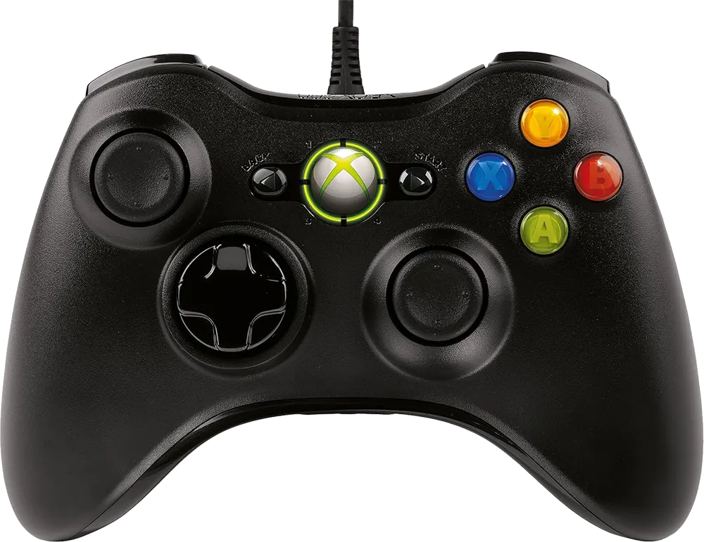 ذراع تحكم سلكي لأجهزة إكس بوكس 360، أسود