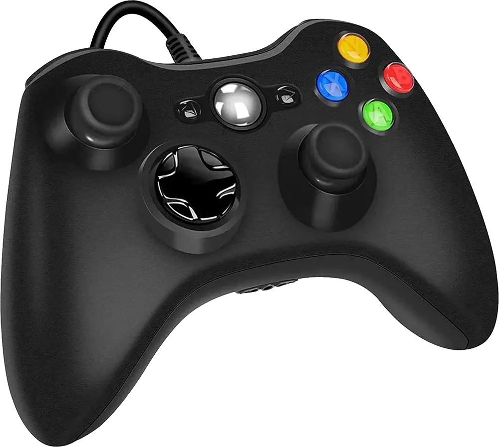 ذراع تحكم سلكي لأجهزة إكس بوكس 360، أسود