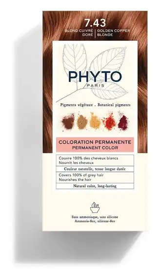 صبغة شعر فيتوكولر بدون امونيا من فيتو 7.43 أشقر ذهبي نحاسي