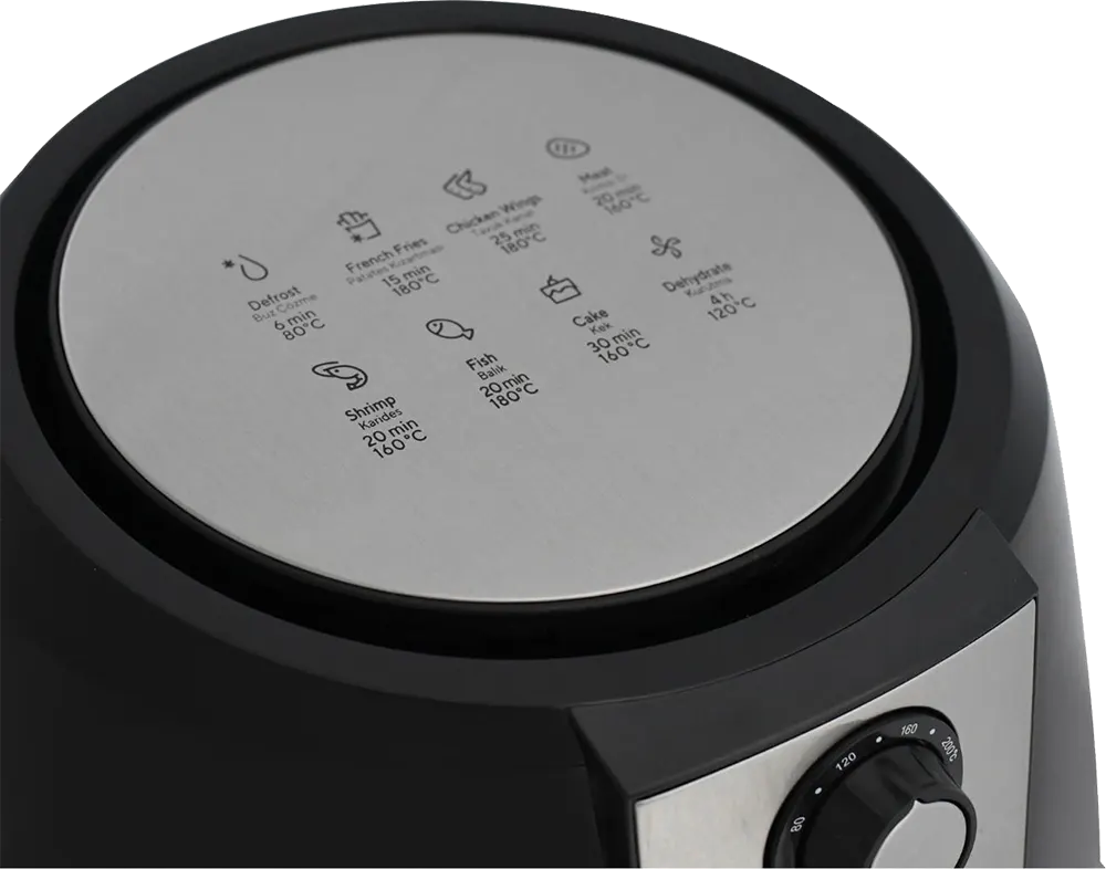 قلاية هوائية لوكسيل، 1800 وات، 8.5 لتر، أسود، SMAF-1800W