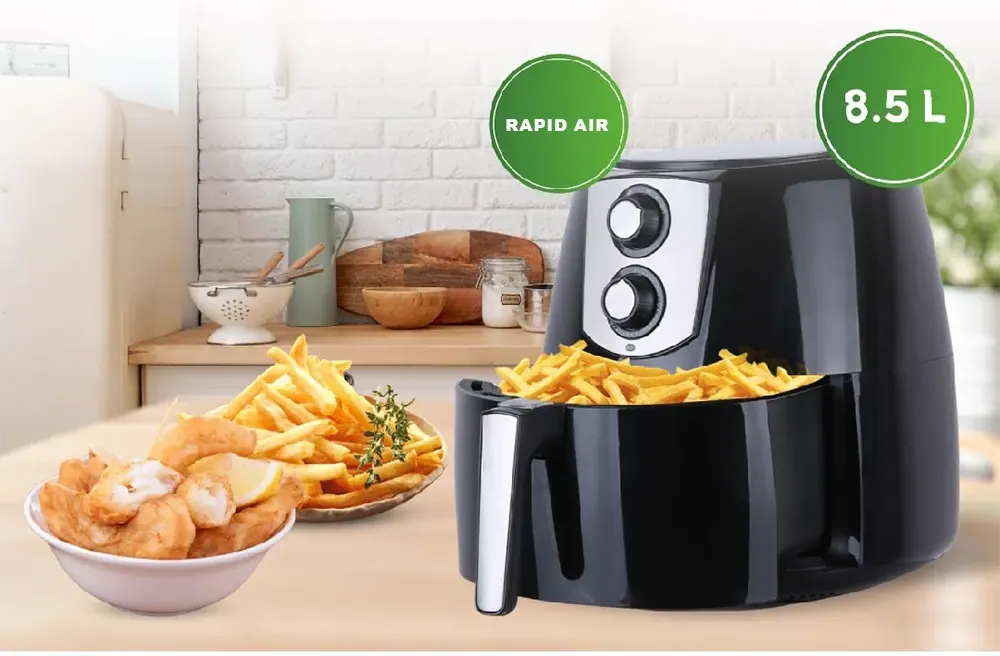 قلاية هوائية لوكسيل، 1800 وات، 8.5 لتر، أسود، SMAF-1800W