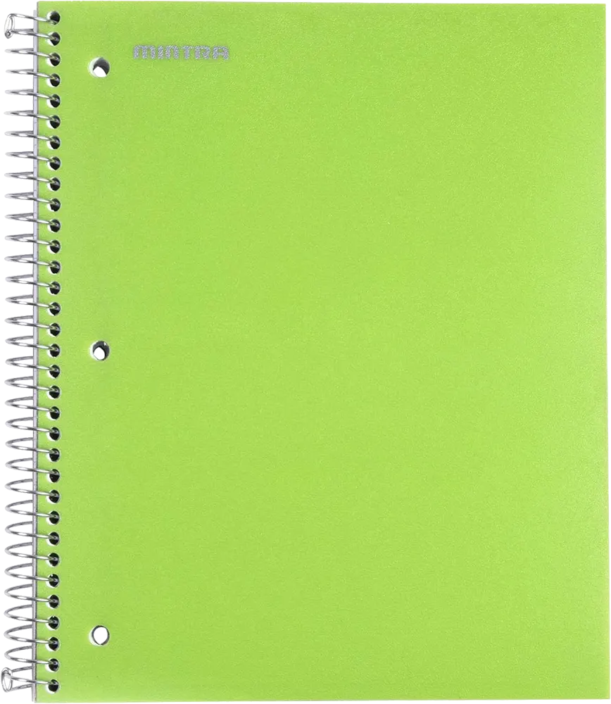 كشكول سلك منترا، 200 ورقة، مسطر، 9*11 سم، أخضر