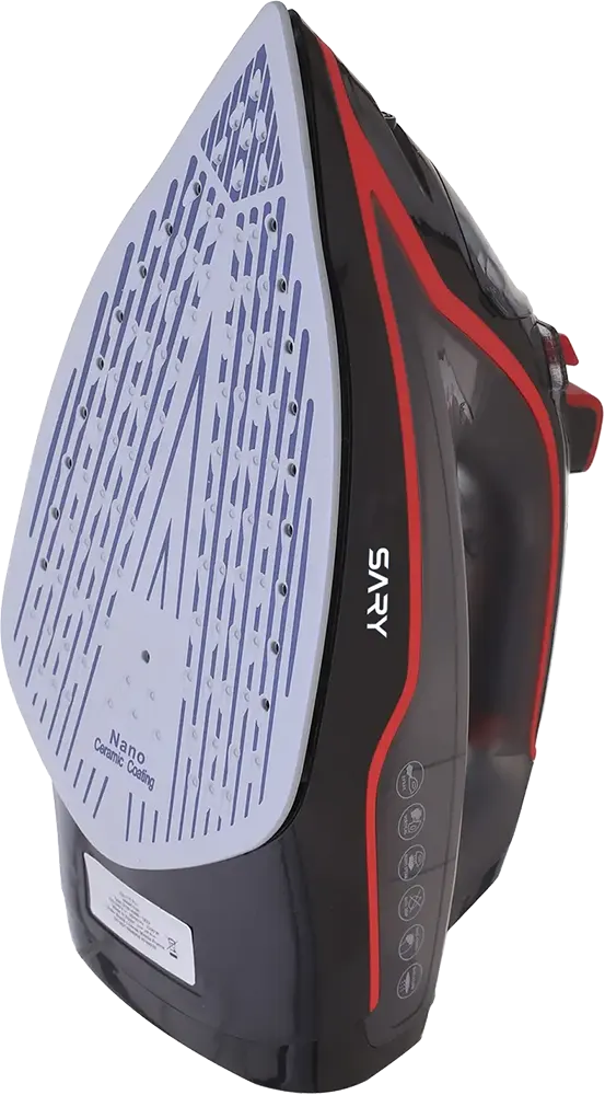 مكواة ملابس بخار ساري ،2300 وات، قاعدة سيراميك، أسود*أحمر، SR-SI210037-BR-EG