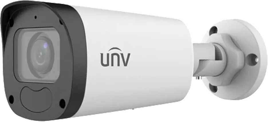 كاميرا مراقبة شبكية خارجية يونيفيو بدقة 4 ميجابكسل، عدسة بمحرك 2.8-12 مم، ميكروفون، أبيض، UNV IPC2324LB-ADZK-G