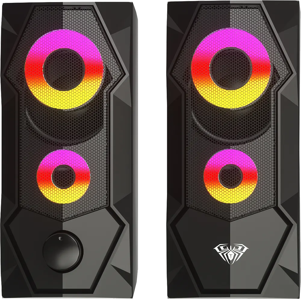 سماعة كومبيوتر سلكية ، للألعاب RGB اولا، إضاءة ، أسود، N-301