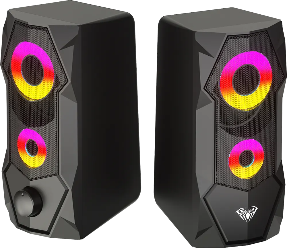 سماعة كومبيوتر سلكية ، للألعاب RGB اولا، إضاءة ، أسود، N-301