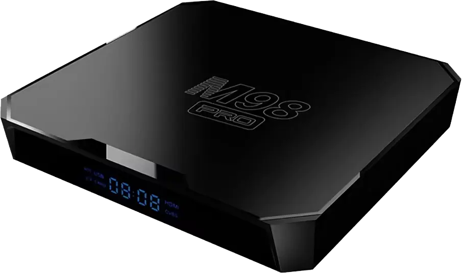 تي في بوكس ذكي جيجاماكس، ذاكرة 16 جيجا، 2 جيجا رام، اندرويد 10، واي فاي، 4 كيه، 5 جي، M98 PRO، اسود