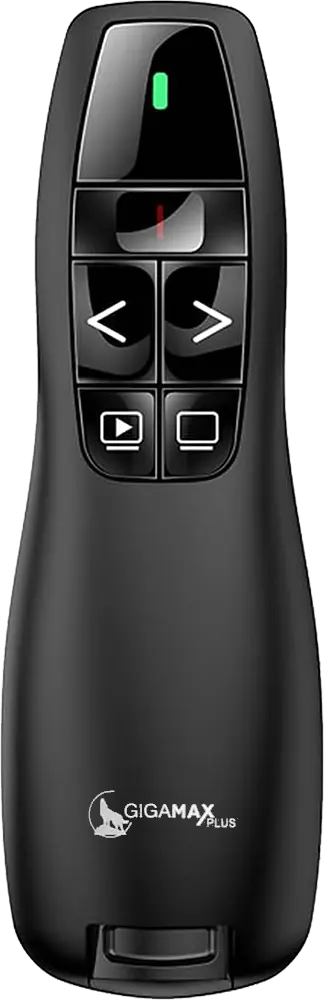 جهاز عرض ليزر لاسلكي جيجا ماكس، منفذ USB، أسود، K-400