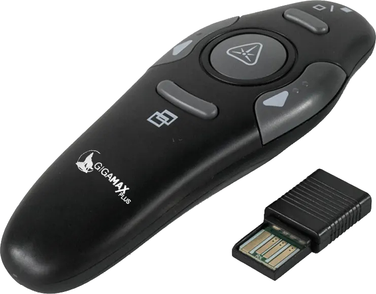 جهاز عرض ليزر لاسلكي جيجا ماكس، منفذ USB، أسود، K-100