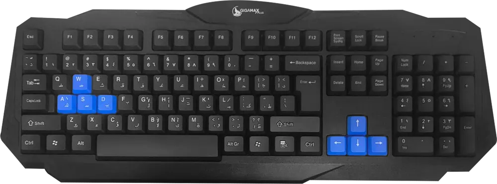 لوحة مفاتيح سلكية يو اس بي جيجا ماكس، اسود، GM-388