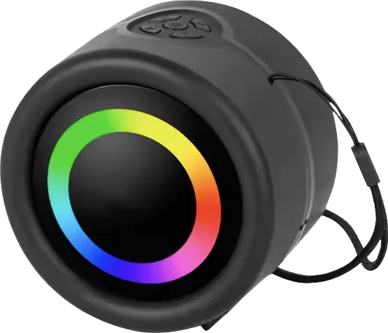 سماعة جيجاماكس بلس لاسلكي محمولة، قابلة للشحن، ضوء LED ملون، بلوتوث 5.0، متعدد الألوان، GM-03