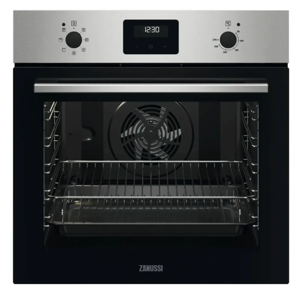 فرن زانوسي بلت ان 60 سم، كهرباء، 74 لتر، شاشة ديجيتال بشواية، أسود، ZOHNX3X1A