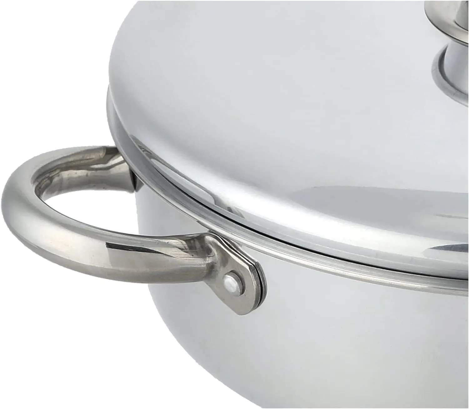 صينية فرن ألومنيوم بالغطاء من الدهان، يد أستانلس، مقاس 26،سيلفر