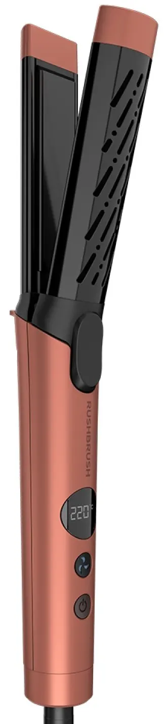 مكواة فرد وتجعيد الشعر راش براش C1 COOL ، ألواح مصنوعة من التيتانيوم ،220° سيلزيوس،روز جولد