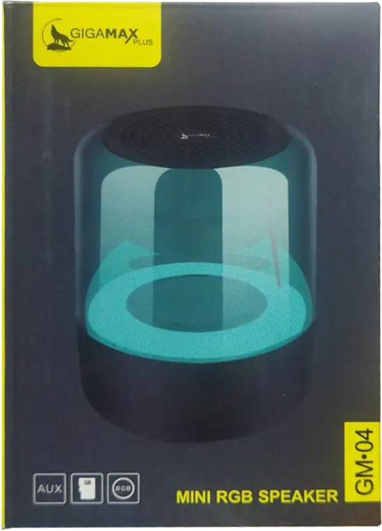 سماعة جيجاماكس بلس لاسلكي محمولة، قابلة للشحن، ضوء LED ملون، بلوتوث 5.0، متعدد الألوان، GM-04