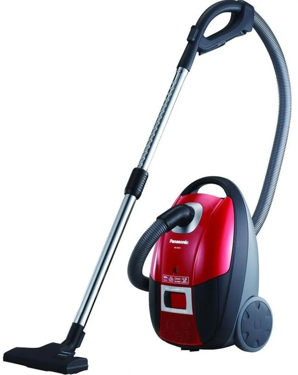 مكنسة كهربائية باناسونيك ماليزي، 1900 وات، 6 لتر، أحمر،MC.CG711 ( بضمان بغداد)