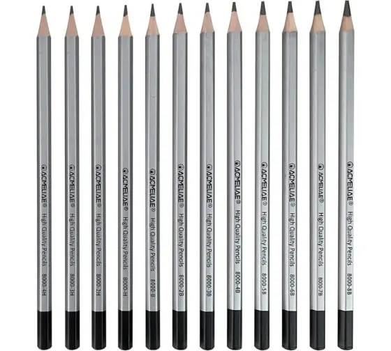 طقم قلم رصاص أكملية ،علبة كرتون، 12 قطعة