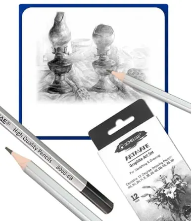 طقم قلم رصاص أكملية ،علبة كرتون، 12 قطعة