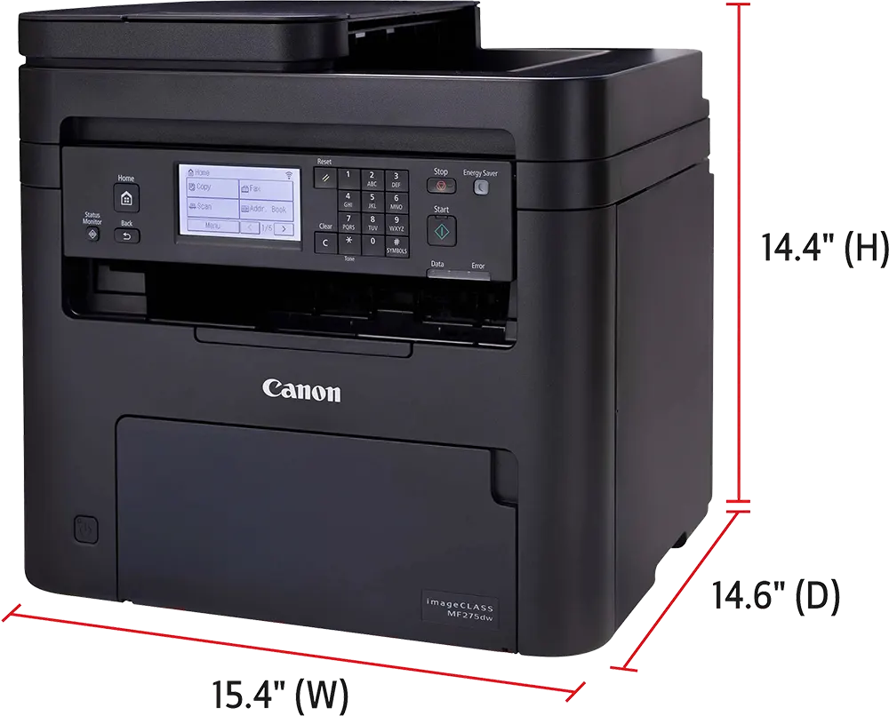 طابعة كانون آي سنسيس طابعة ليزر أحادية اللون ، متعددة الوظائف، أسود ،MF275DW