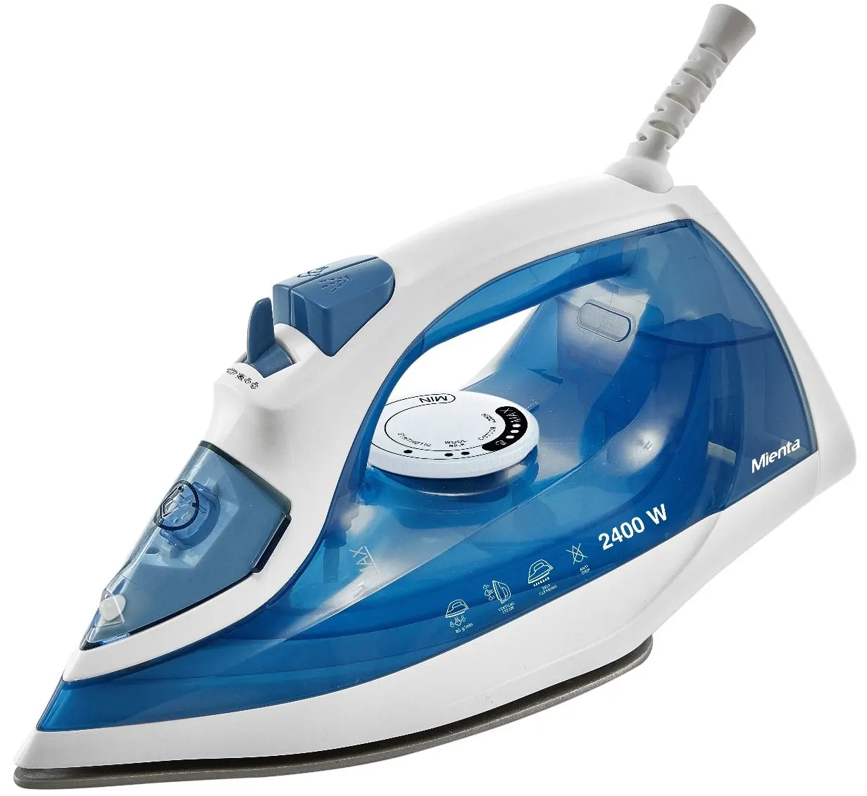 مكواة ملابس بخار ميانتا، 2400 وات، قاعدة سيراميك، أزرق،SI181109A