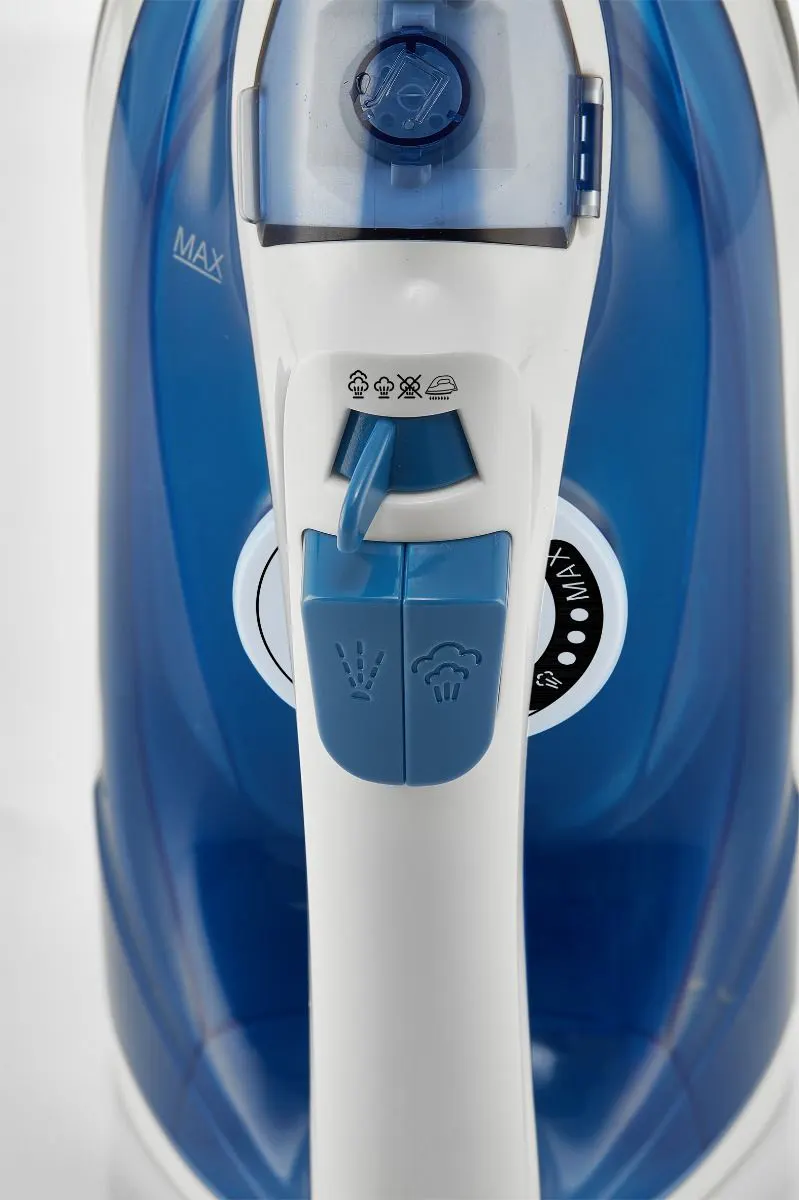 مكواة ملابس بخار ميانتا، 2400 وات، قاعدة سيراميك، أزرق،SI181109A