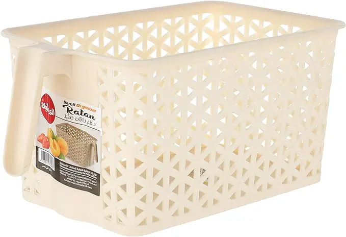 منظم  بلاستيك متعدد الاستخدام راتان بيد من الوطنية ،بيج