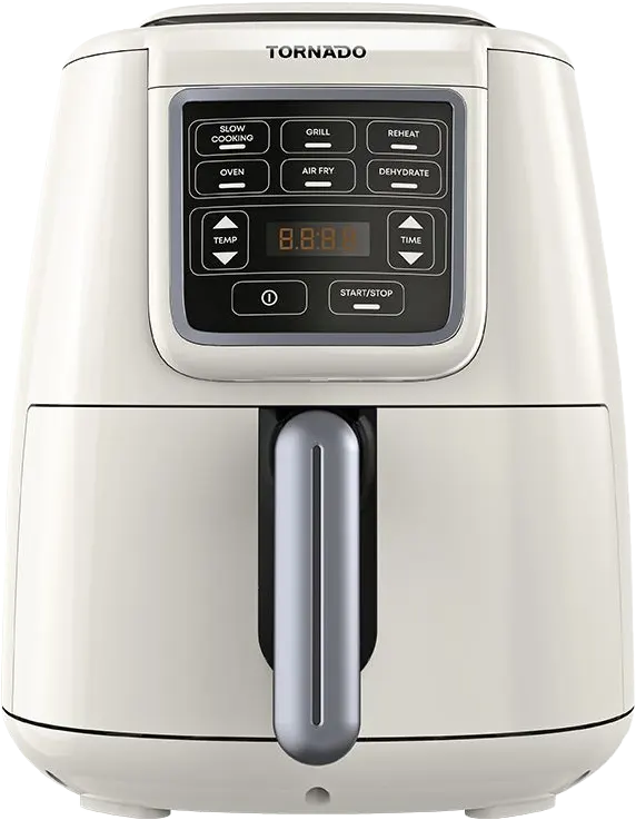قلاية هوائية تورنيدو، 1550 وات، 4 لتر، شاشة ديجيتال، أبيض*سيلفر، THF-1554D-XL-CS