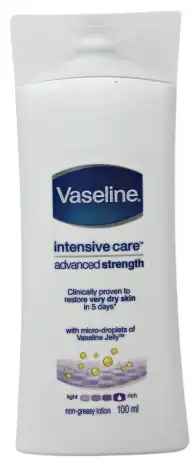 لوشن فازلين مرطب للجسم لعناية مكثفة وترطيب مركز، 100 مل .