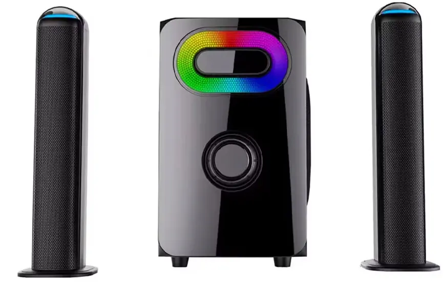 سماعات صب ووفر جاما 2.1 ،اتصال سلكي،بإضاءة LED ،أسود،GT-7720