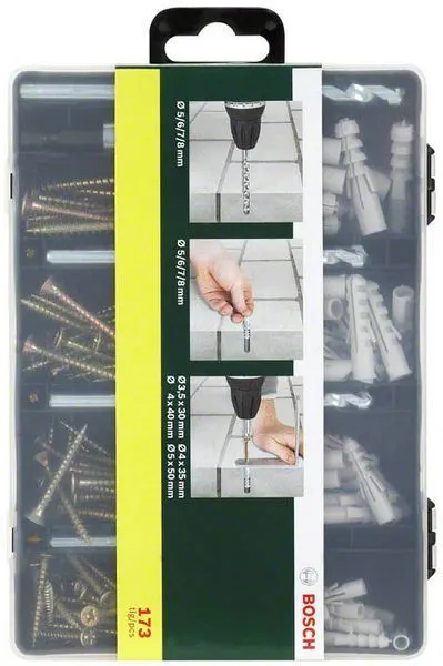 طقم مسامير وبنط بووش، 173 قطعة ، 019 511