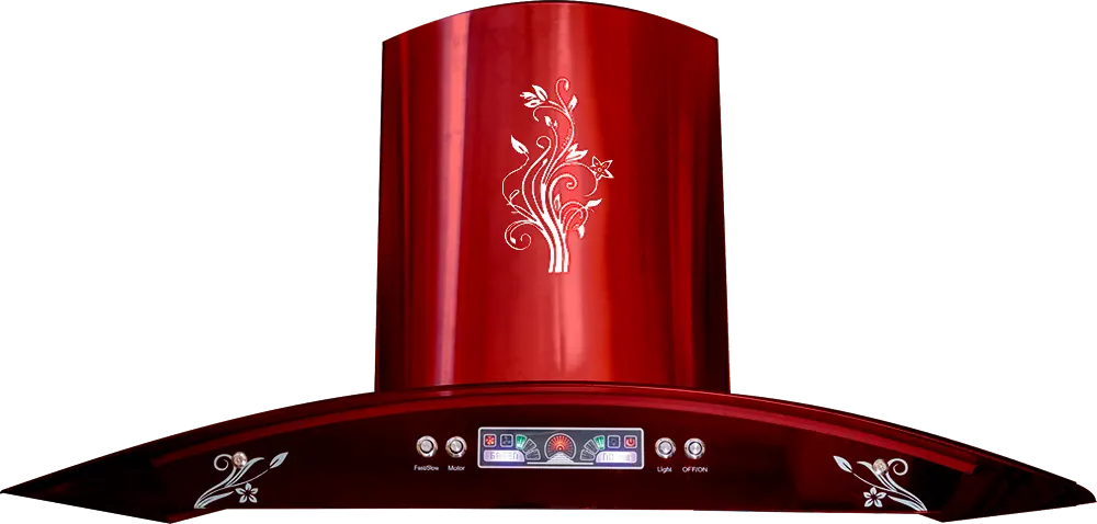 شفاط بلت ان سونا هرمي منحني ،90 سم، 3 سرعات ،زجاج أحمر ، HC9002R