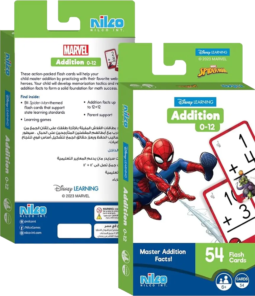 لعبة كروت نيلكو ديزنى سبيدرمان تعلم الجمع