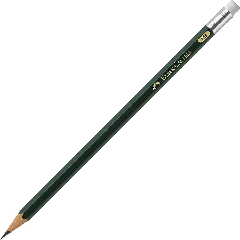 قلم رصاص فابر كاسيل ، بأستيكة، درجة HB، أخضر